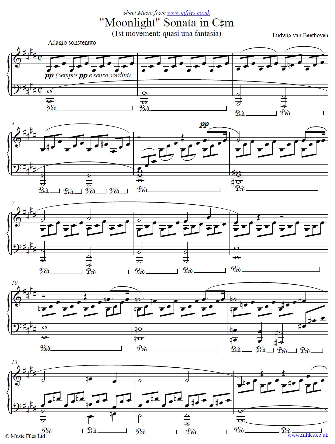moonlight sonata sheet music pdf free piano